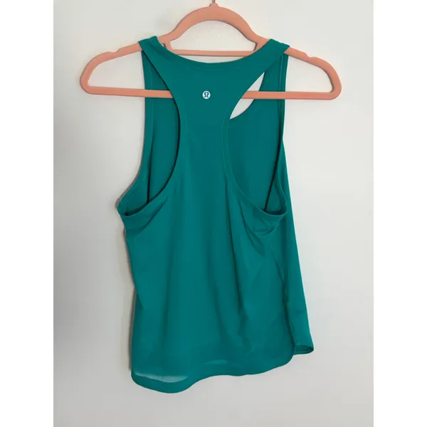 Lululemon Emerald Green Razor back tank size 4 - Image 2