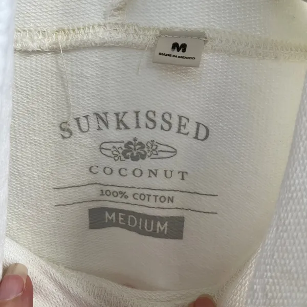 Sunkissed Coconut Cream Graphic Hoodie Sweatshirt Focus On The Good Women Medium - Image 4