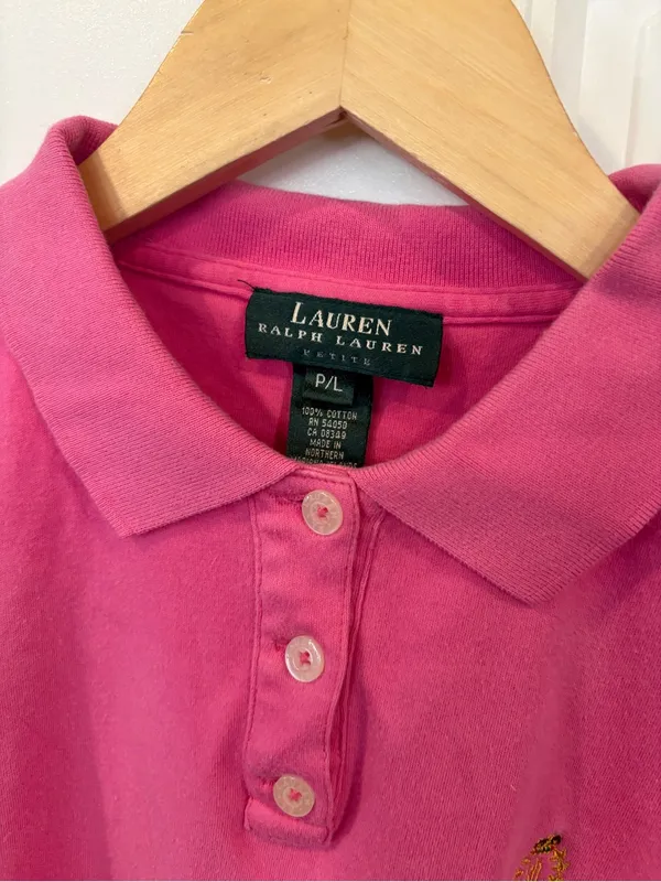 Lauren Ralph Lauren pink polo tank top size petite large - Image 5