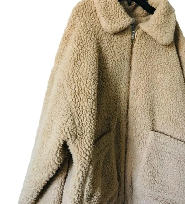 I.AM. GIA‎ Teddy Pixie Teddy Bear tan Coat jacket size M - Image 11