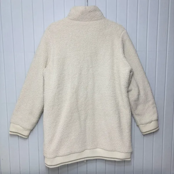 Athleta Tugga long sherpa jacket in a‎ natural/cream color Size L - Image 6