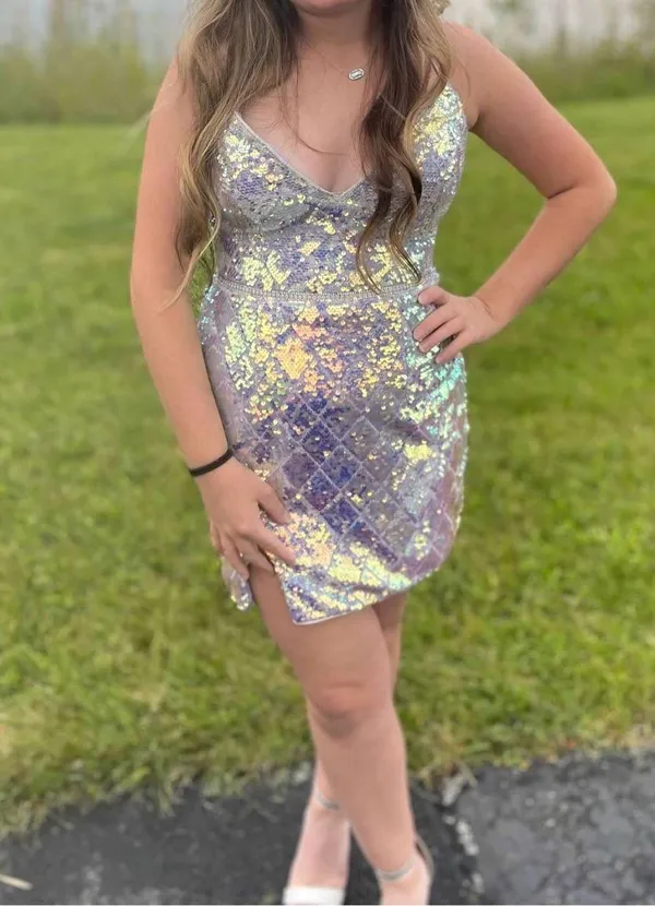 Boutique sequin Homecoming Dress  - Image 2