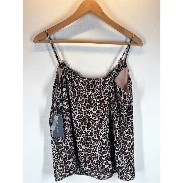 Melrose & Market Nordstrom NWT Small Leopard Cheetah Print Lace Cami Tank Top - Image 5