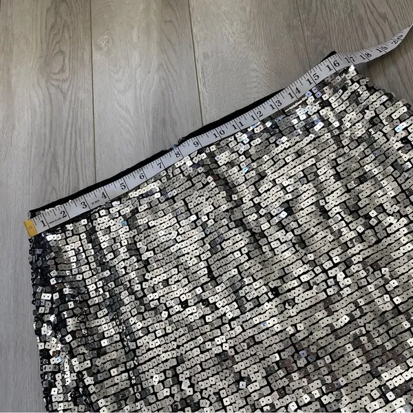 Reformation Sequin Two Piece Set: Kayla Crop Top (M) and Feliz Skirt (12) - Image 7