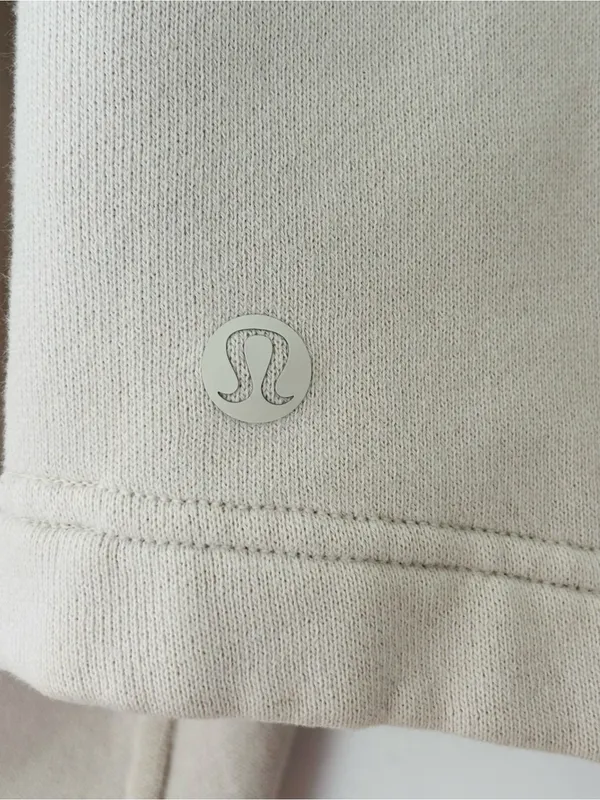 Lululemon braided sleeve crewneck cotton pullover beige size 6 - Image 5