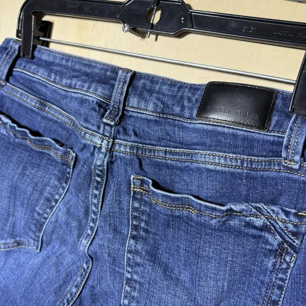 Buckle Black Fit No 53 Womens 29x27 Ankle Skinny Jeans Raw Hem Blue Stretch - Image 7