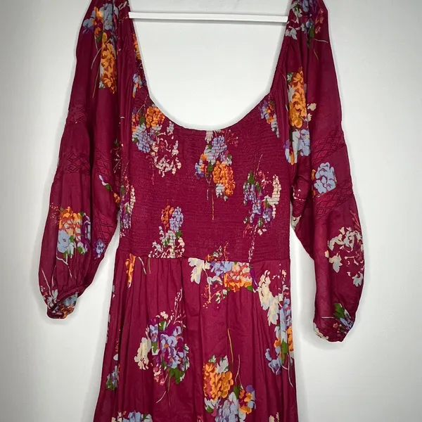 Free People Floral Morning Glory Maxi Dress Size Large - Image 3