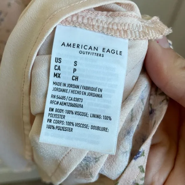 American Eagle pink floral mini dress cottagcore twee 90s y2k - Image 6