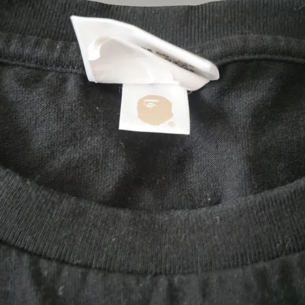 Authentic BAPE A Bathing Ape Womens Small Black Camo Logo Graphic Tee Shirt - Image 5