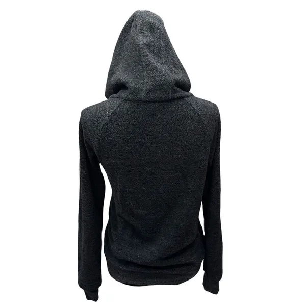 ALO Jacket Size Small‎ Petite Hooded Pockets Full Zip Charcoal Grey - Image 5