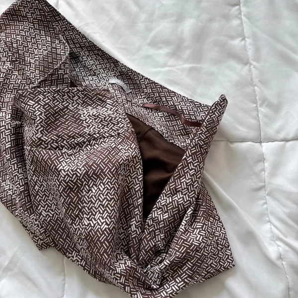 IZOD Golf Skirt Skort Womens 2 Brown White Geometric Activewear Quiet Luxury‎ - Image 5