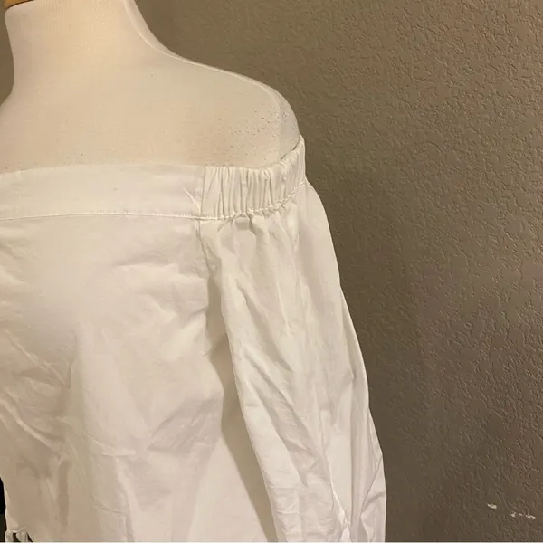 Free People Show Me Some Shoulder White Off Shoulder Top Small - Image 3