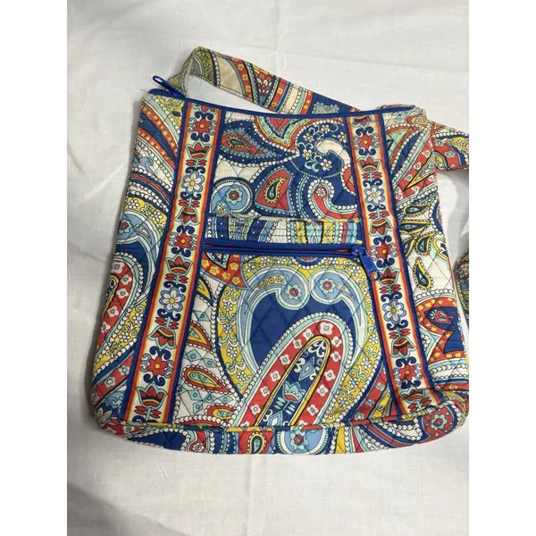 Vera Bradley Crossbody Bag Paisley Floral Quilted‎ Cotton Purse Adjustable Strap - Image 2