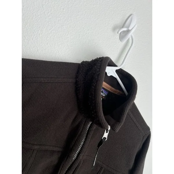 Patagonia Synchilla Jacket Women’s XS Full Zip Ribbed Knit Brown Outdoors Hike - Image 3