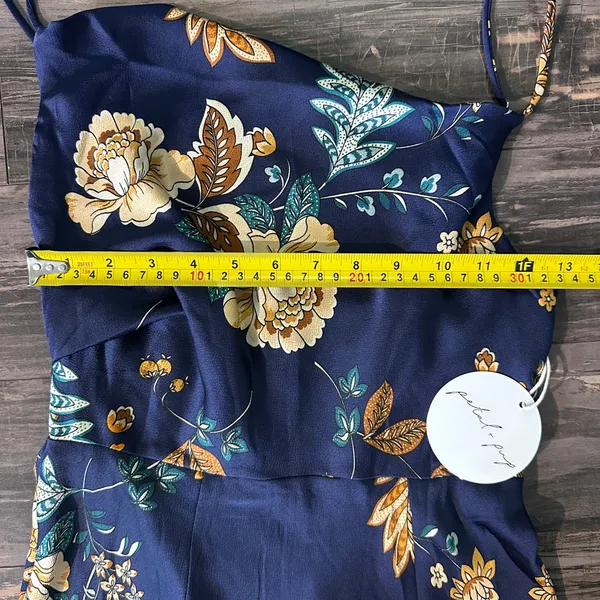 Petal & Pup Alejandra Cowl Neck Midi Dress Blue Floral Size 4‎ NWT - Image 13