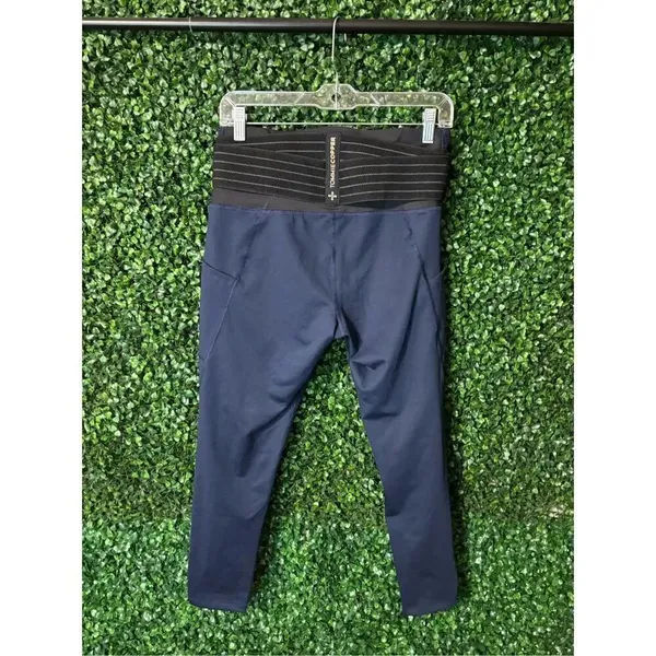Tommie Copper Navy Blue 24" Lower Back Support Compression Leggings Sz Large - Image 2