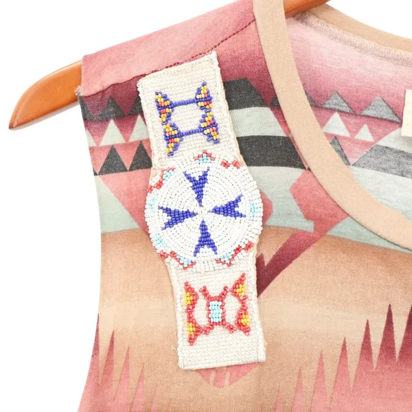 Denim & Supply Ralph Lauren Southwestern Aztec Beaded Sleeveless Top M - Image 3