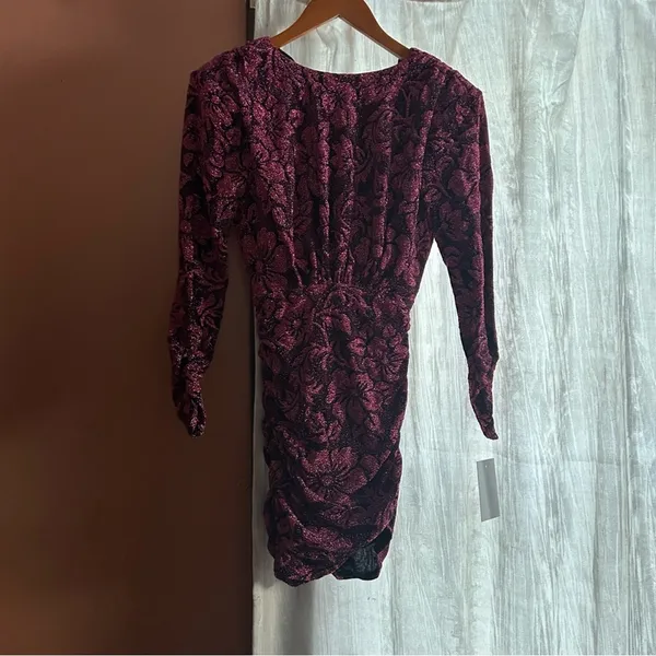 For Love & Lemons‎ Mulberry Shailee Sparkly Floral Metallic Mini Dress NWT XXS - Image 2