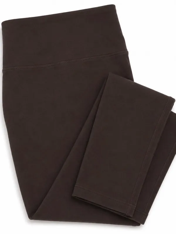HUE Ultra Leggings With Wide Waistband in Brown Size Medium New - Image 3