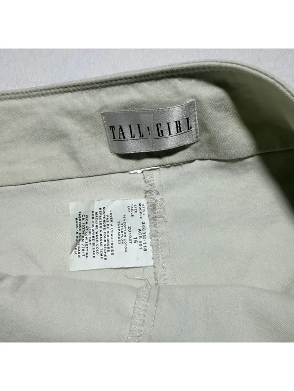 Tall Girl Women’s Size 16 Sage Gray Stretch Cotton Blend Side Slit Skirt - Image 5