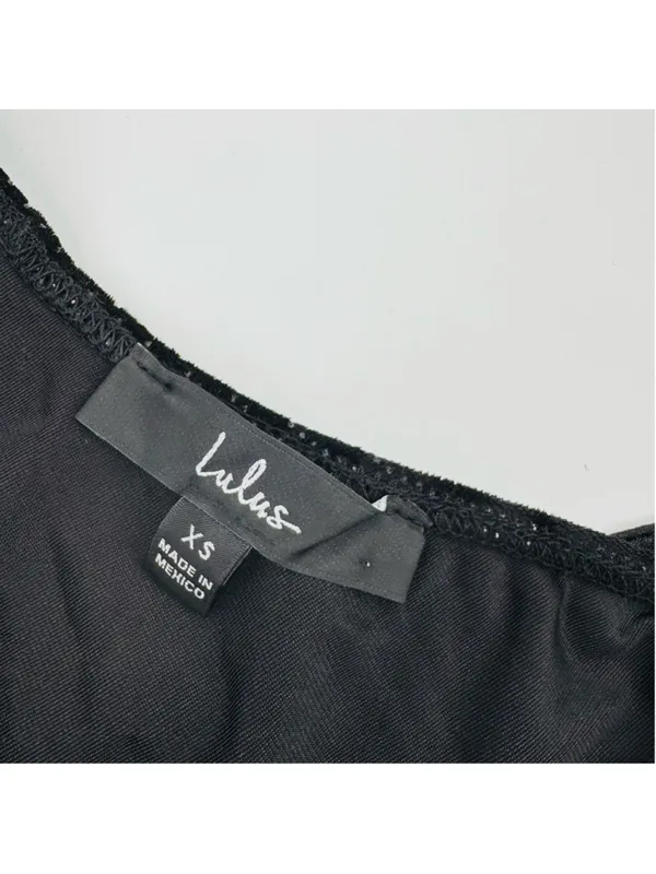Lulus Certified Babe Black Glitter Velvet Strappy Back Jumpsuit XS - Image 4