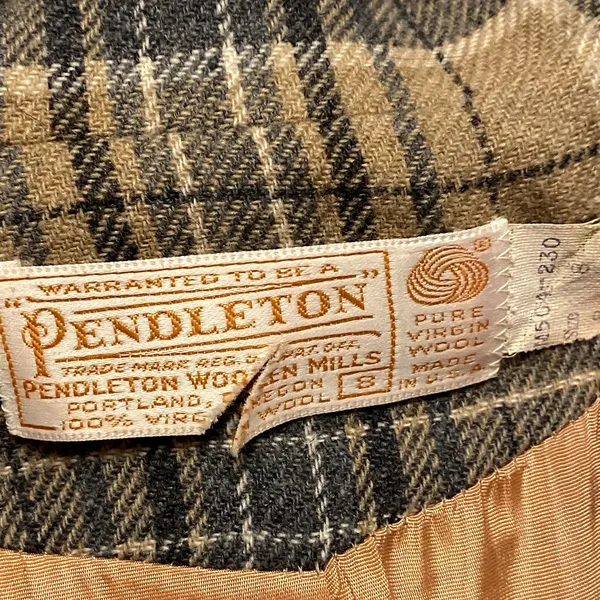 Vintage Pendleton Blazer Pure Wool 70s 3-Button Front Notch Lapel Plaid Gray 8 - Image 4