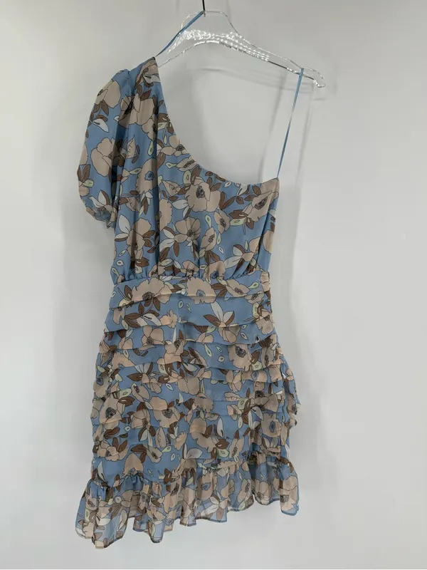 ASTR one shoulder‎ floral mini dress size medium - Image 2