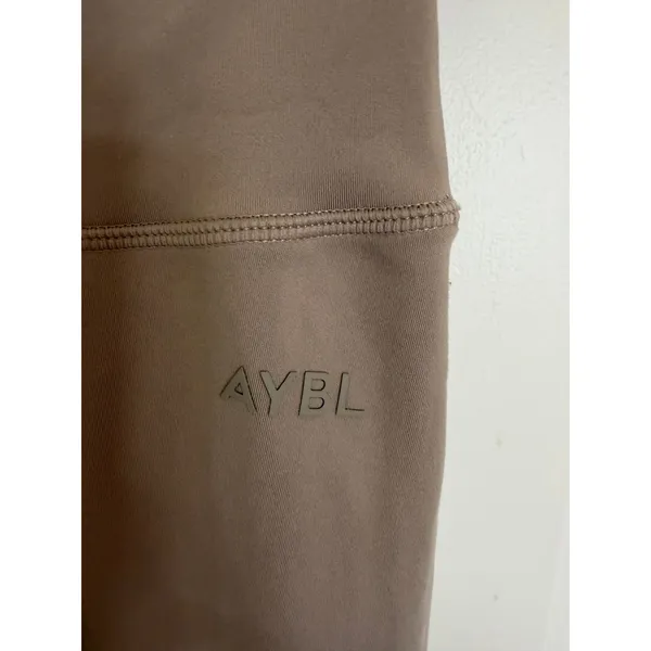 AYBL‎ Core High Waisted Leggings Women Small Taupe Brown Workout Yoga Tights - Image 2