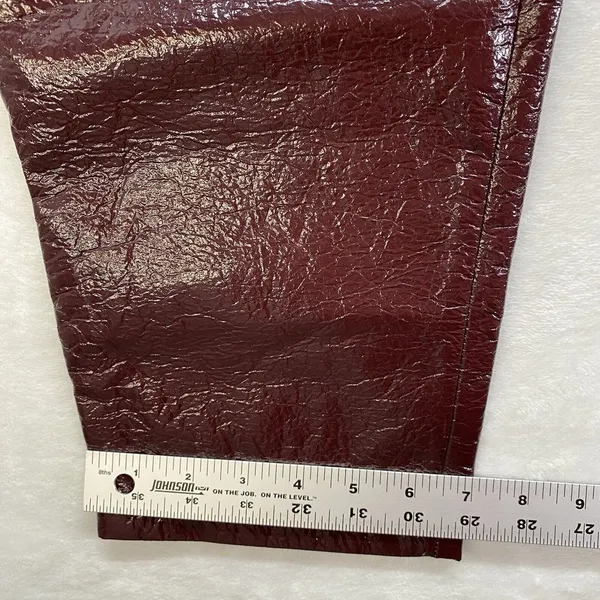ASOS Jeans Womens 32x32 Oxblood‎ Vinyl Mid Rise 90's Straight Leg - Image 6