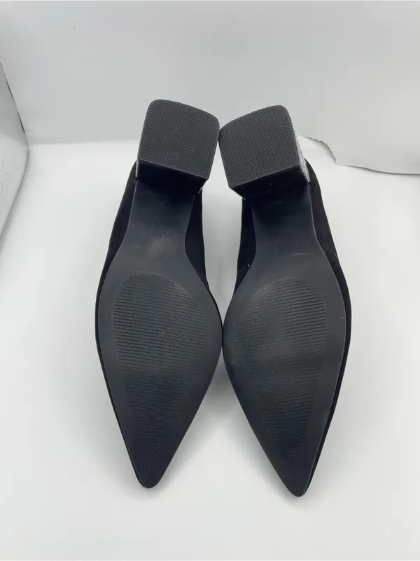 Betsey Johnson pointed toe rhinestone block heel black pumps Size 7.5M - Image 12