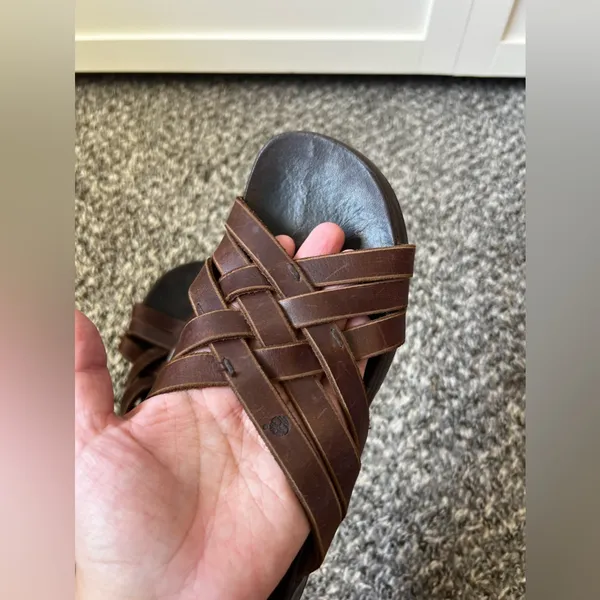 Timberland Women’s Brown Braided Leather Sandals Smart Comfort System Size 7.5‎ - Image 15
