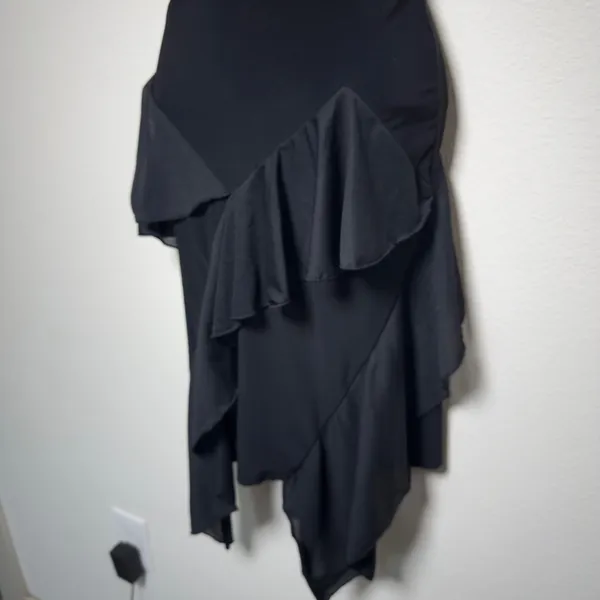 VTG Y2K Truelight Women Fairy Grunge Dress M Black Asymmetrical Whimsigoth - Image 2