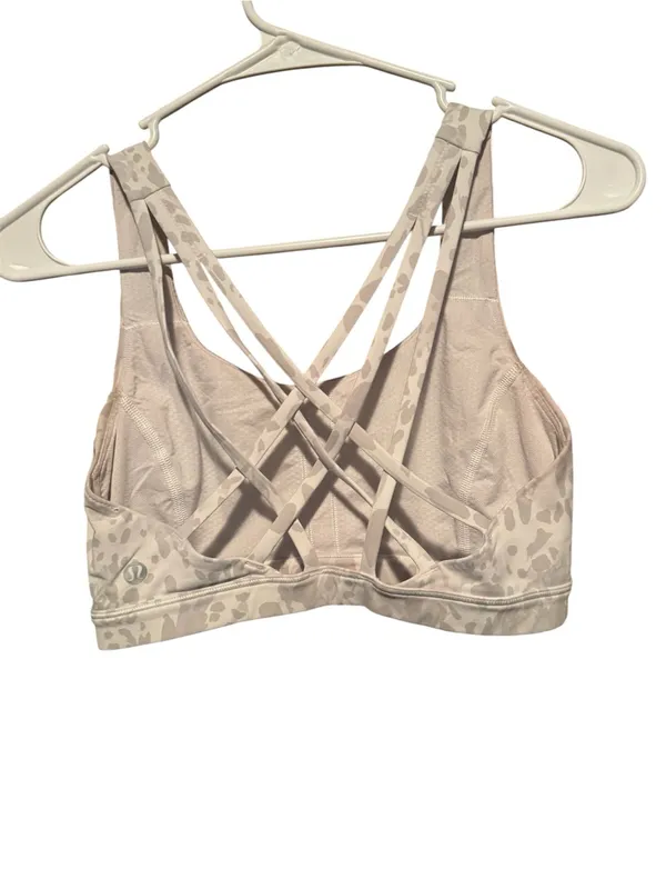 Lululemon Free to Be Serene Bra – Size 6, Light Neutral Camo, EUC - Image 3