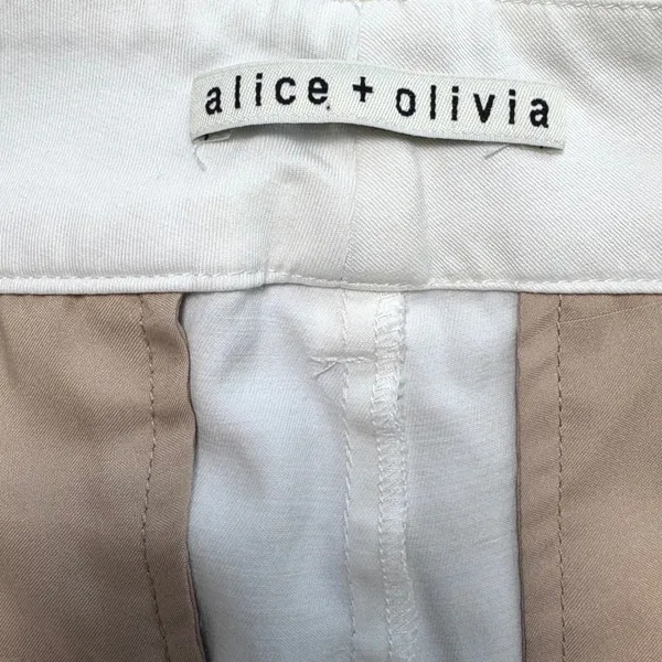 Alice + Olivia Stacy Slim‎ Trouser Pants Ivory Stretch Minimalist Office 6 - Image 8