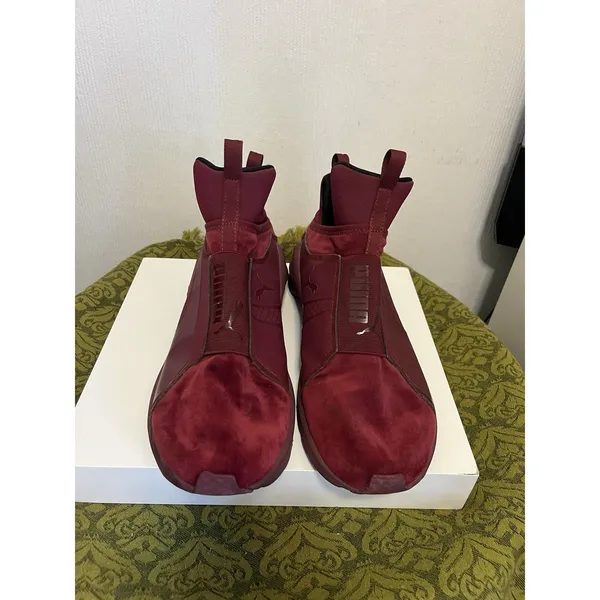 Puma Fierce Velvet Rope Burgundy Maroon High Top Sneakers Women’s Size 10 - Image 2
