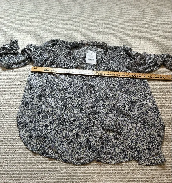 Free People Top Floral Long Sleeve S - Image 5
