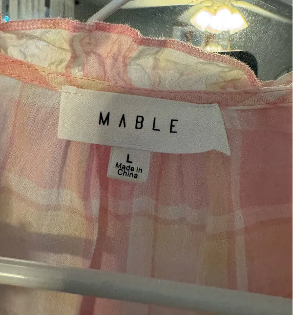 Mable Ruffle Mini Dress Pink Size L - Image 2