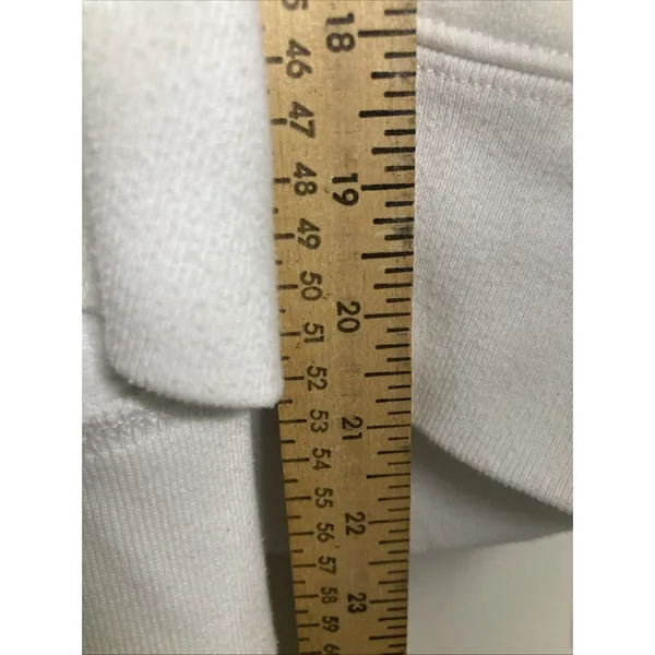 Abercrombie & Fitch Hoodie Womens Medium White Cropped Soft Zip Up Sweatshirt - Image 9