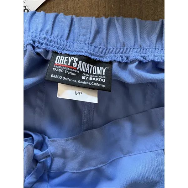 Grey's Anatomy 4232P Drawstring Scrub Pants Womens Size MP‎ Ciel Blue Barco New - Image 6