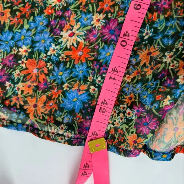 For Love & Lemons Brittany ruffle Midi balloon sleeve floral Dress Size‎ M - Image 11