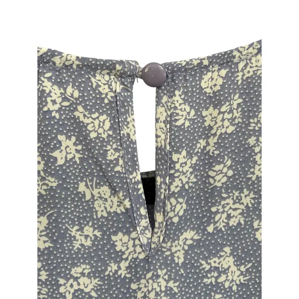 Saving Paige Floral Lace Pleated Midi Dress Women's Size S Blue Modest Dainty‎ - Image 6