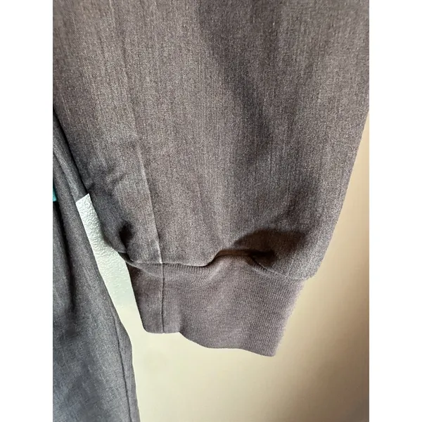 FIGS Zamora Jogger Scrub Pants Heather Charcoal Gray Womens Size‎ ST Teal String - Image 2