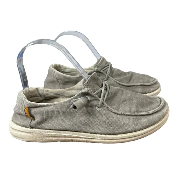 Hey Dude Wendy Chambray Light Grey Slip On Shoe Women's Size 6 - Image 3