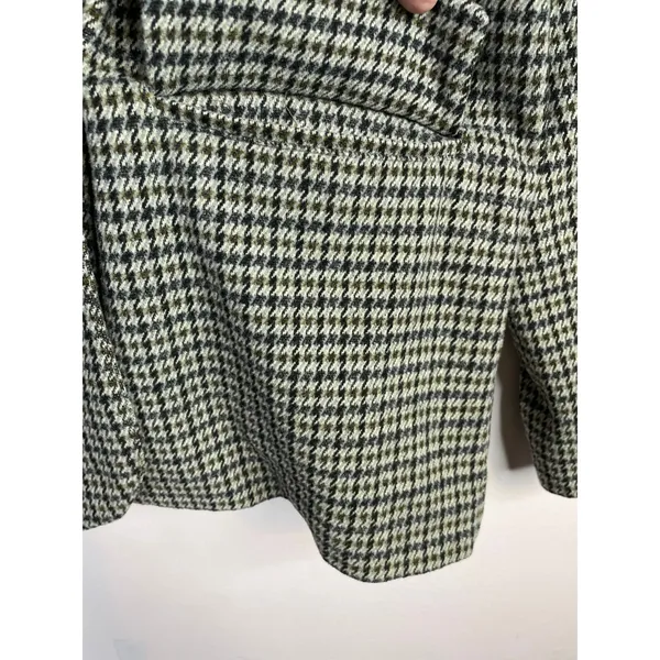 Madewell Houndstooth Plaid Soft Knit Stretch Oversized Blazer Jacket Womens S - Image 6