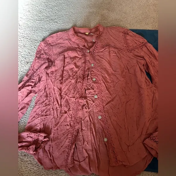 Free‎ people medium pink blouse - Image 3