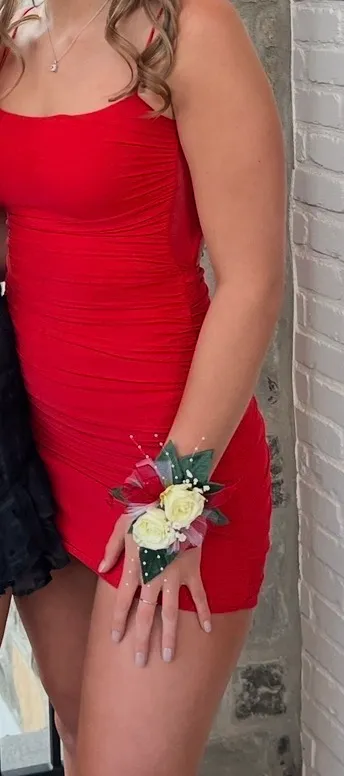 Amazon Red Mini Dress - Image 3