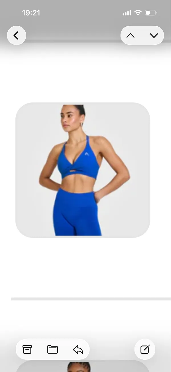 Oner Active Unified Twist Bra Cobalt Blue - Image 5