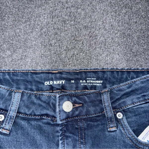 NWT Old Navy High Waisted O.G. Straight Jeans Women’s 10 Dark Wash Fae - Image 7