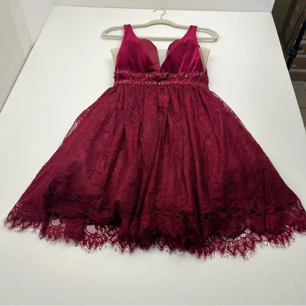 Coya Collection Burgundy Fairy Grunge Mini Dress Womens Size Small NEW‎ *FLAW - Image 14