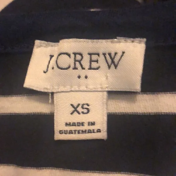 J Crew Navy / White Stripe T-Shirt Dress Size XS 100% Cotton Machine - Image 2